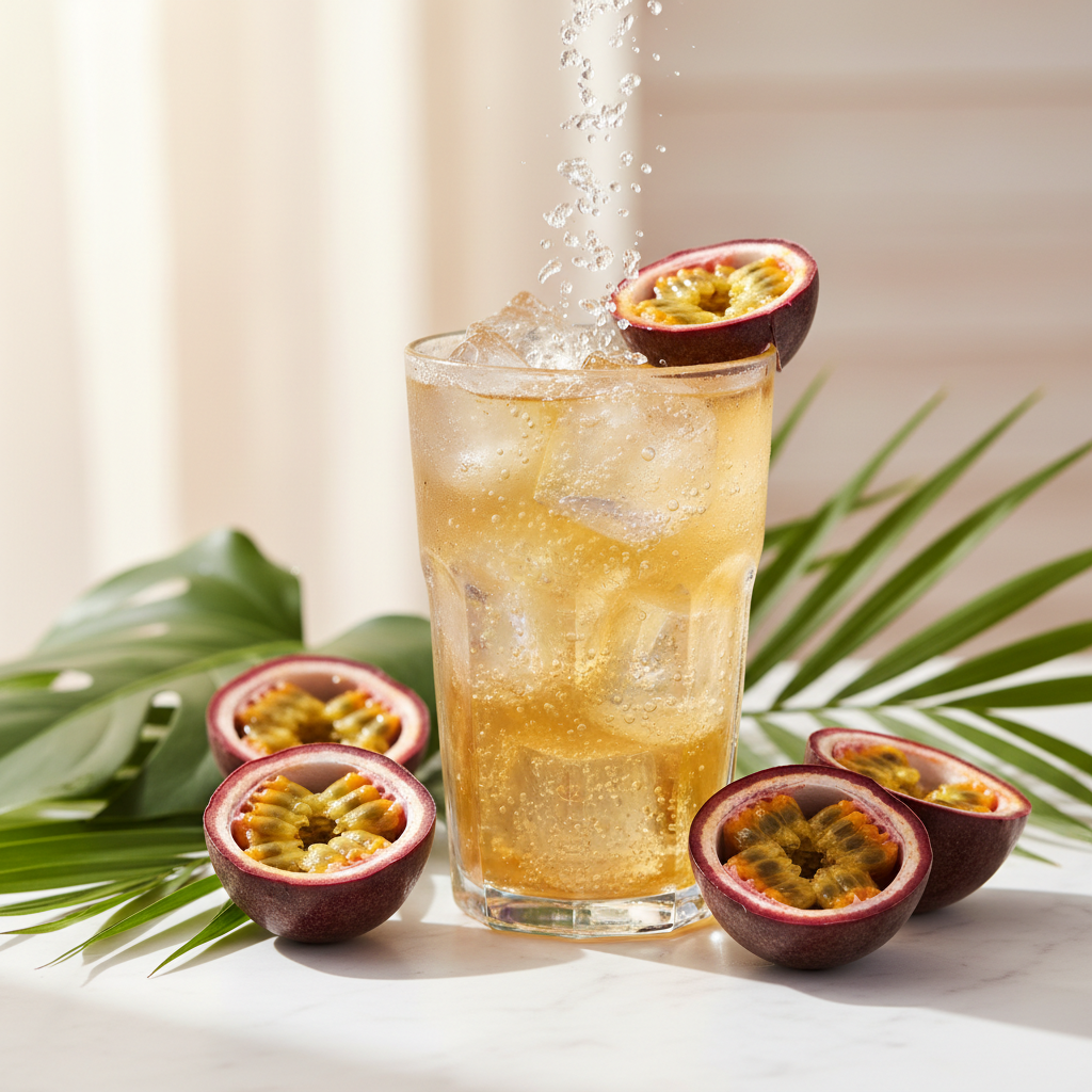 bontini Passionfruit Fizz on Ice (Quick and Tropical)