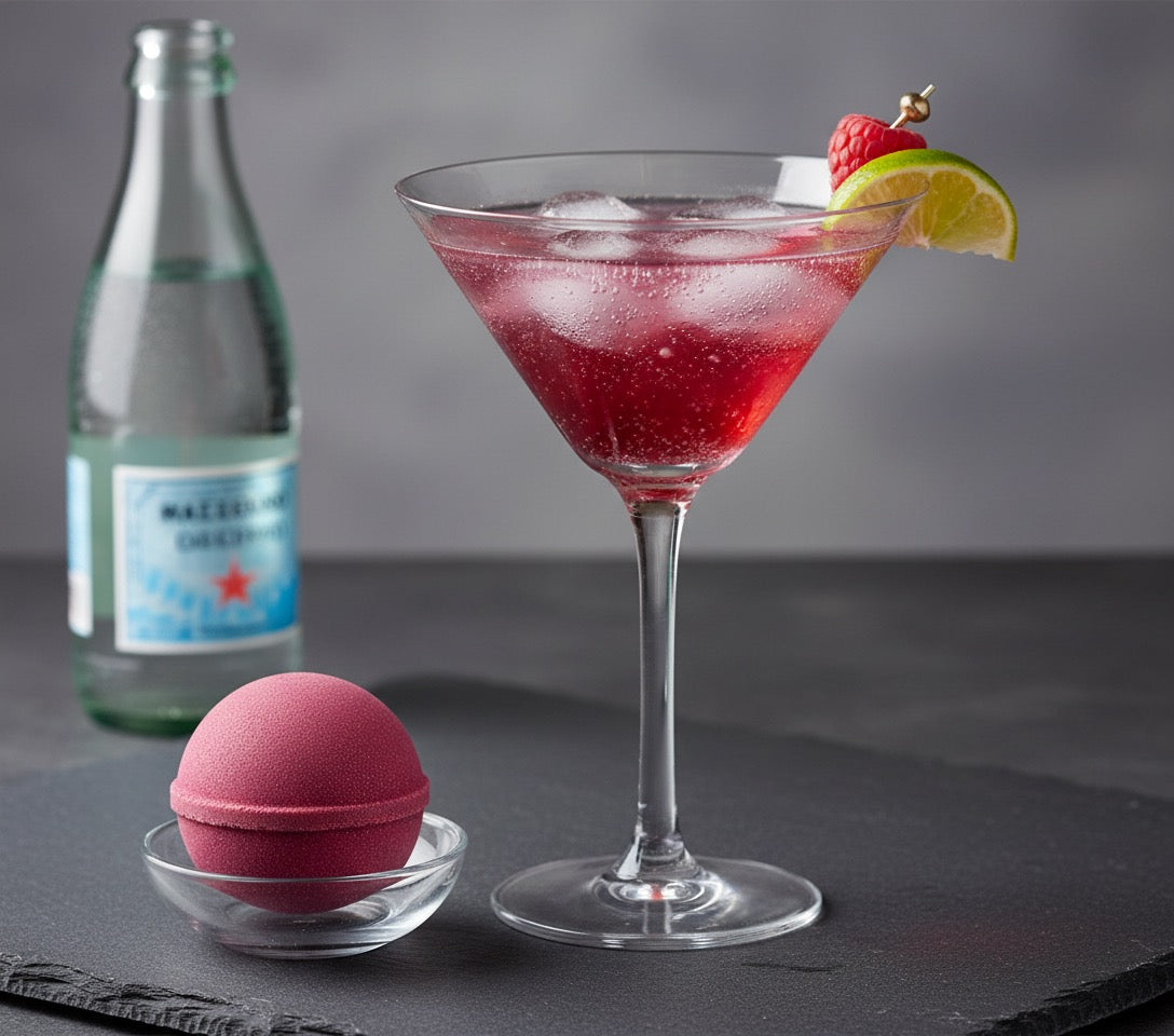 Raspberry Cosmopolitan Mocktail Bomb
