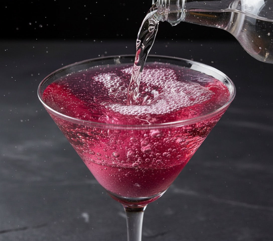 Raspberry Cosmopolitan Mocktail Bomb
